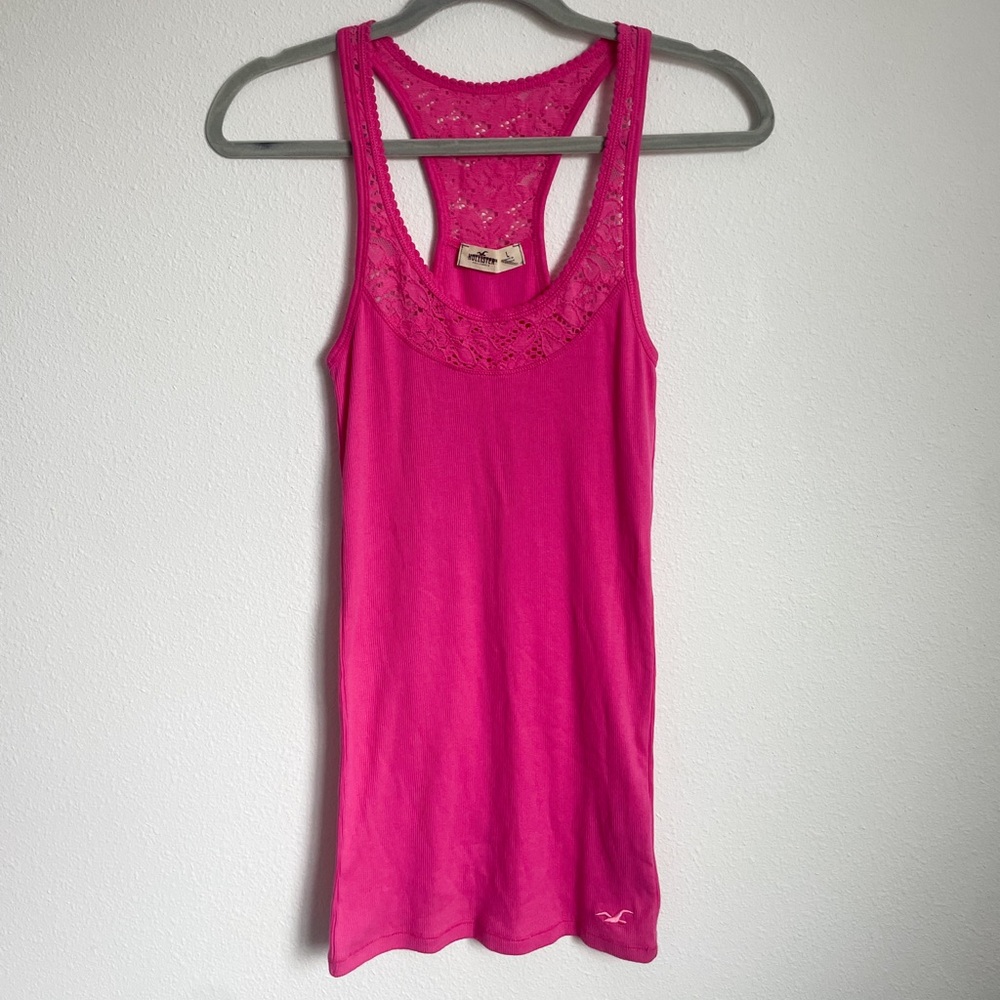 ‼️3 for $12‼️ Y2K Hollister Pink Ribbed Tank Top